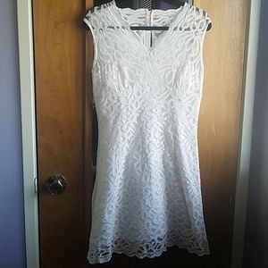 NWOT Betabrand Ivory Lace Elope Dress size 8